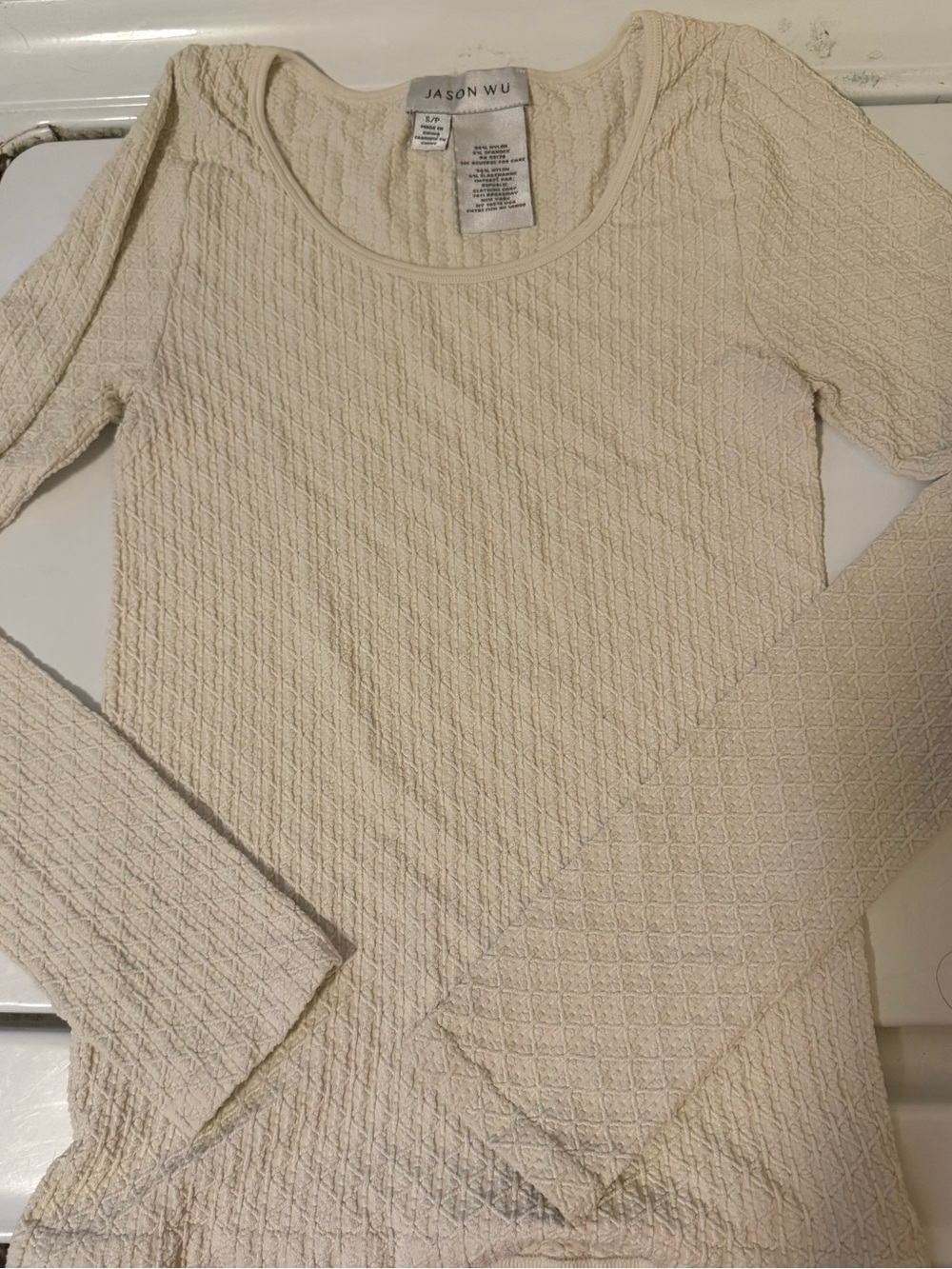 Jason Wu cream ivory small stretch top EUC